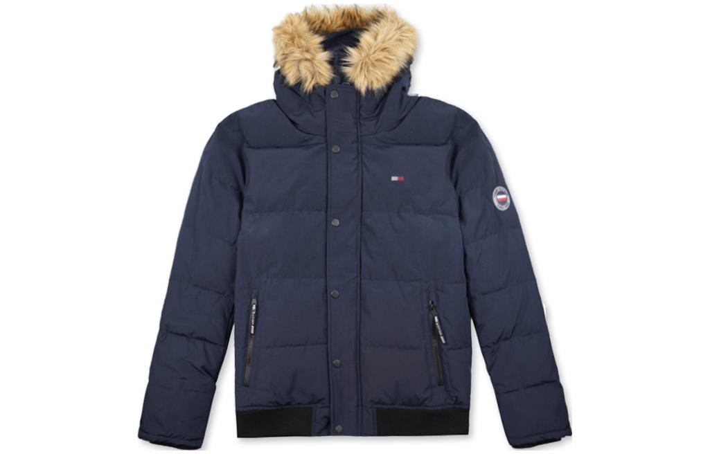 Tommy Hilfiger  Navy Logo Hooded Puffer Jacket with Embroidery. 159AP863-NAVY