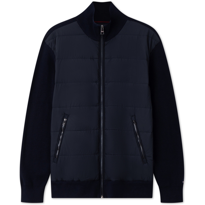 Tommy Hilfiger  Navy Padded Zip-Up Relaxed Fit Jacket for Casual & Business. MW0MW36721