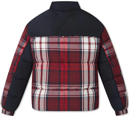 Tommy Hilfiger 海軍藍格紋立領羽絨外套 MW0MW33432 Lookbook Tommy Hilfiger 海軍藍格紋立領羽絨外套 MW0MW33432