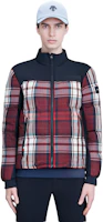Purchase Tommy Hilfiger Navy Plaid Puffer Jacket with Stand Collar. MW0MW33432