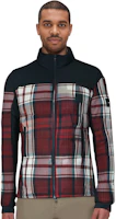 Sizing Tommy Hilfiger Navy Plaid Puffer Jacket with Stand Collar. MW0MW33432