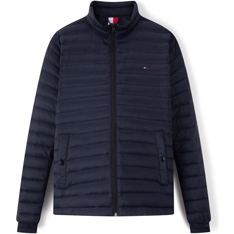 Tommy Hilfiger  Navy Slim Fit Quilted Down Jacket with Embroidered Logo XM0XM02189