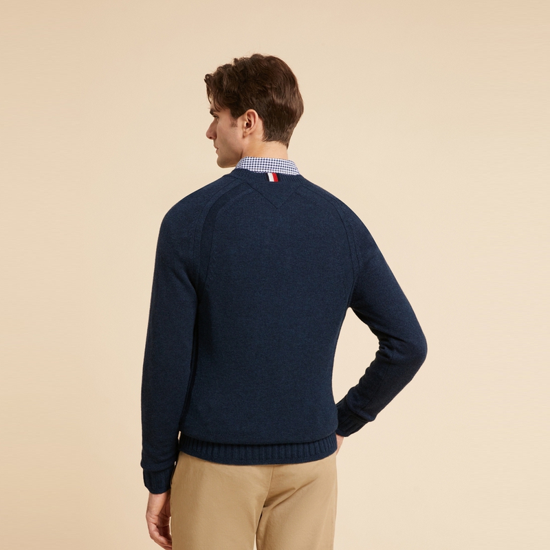 Purchase Tommy Hilfiger 純羊毛修身圓領針織毛衣 XM0XM02616