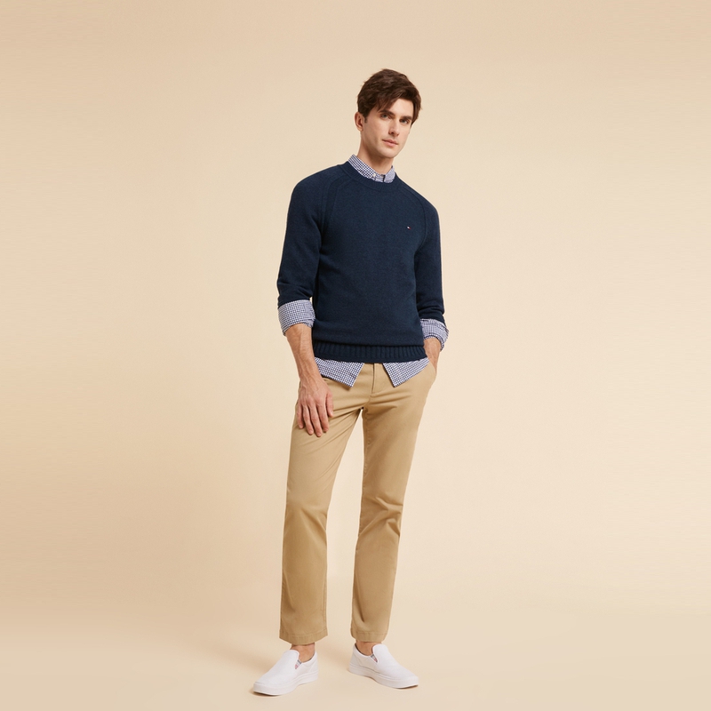 Details for Tommy Hilfiger 純羊毛修身圓領針織毛衣 XM0XM02616