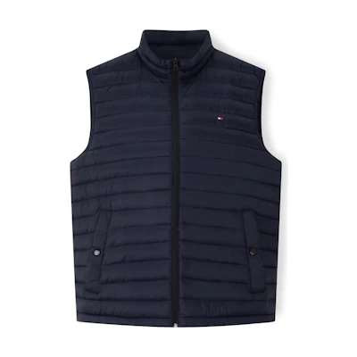 Tommy Hilfiger Quilted Down Vest Navy Blue Casual Lightweight Slim Fit XM0XM02538-DW5