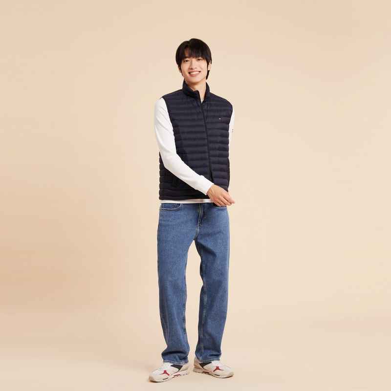 Tommy Hilfiger  Quilted Down Vest Navy Blue Casual Lightweight Slim Fit XM0XM02538-DW5 圖 6