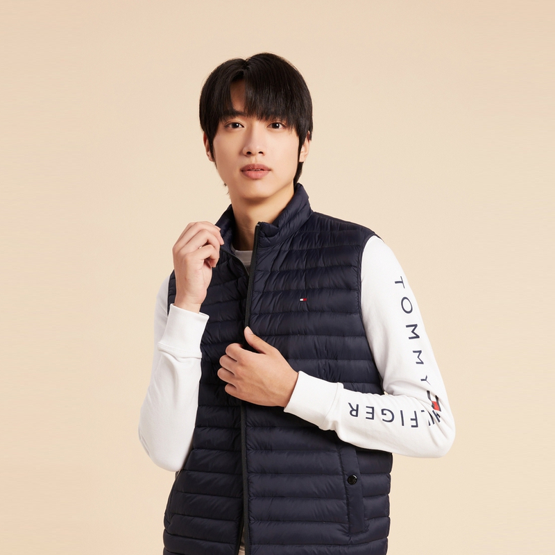 Tommy Hilfiger  Quilted Down Vest Navy Blue Casual Lightweight Slim Fit XM0XM02538-DW5 圖 7