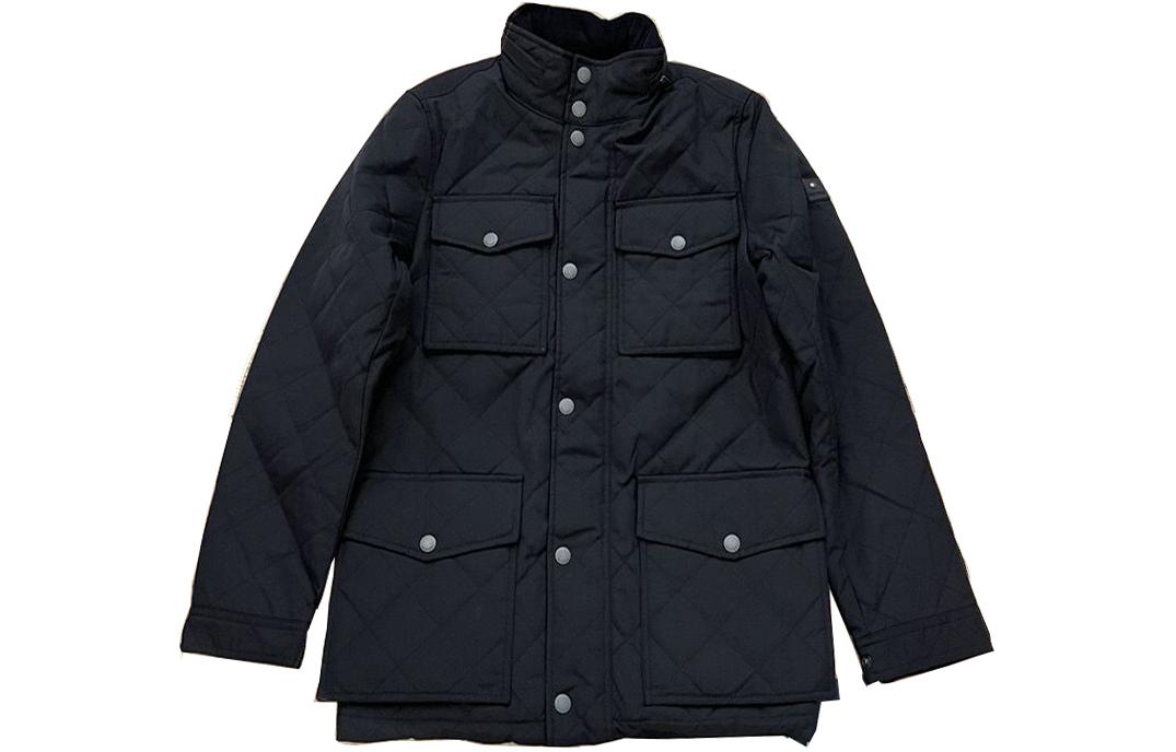 Tommy Hilfiger  Quilted Multi-Pocket Long Cotton Jacket - Black 151CP206