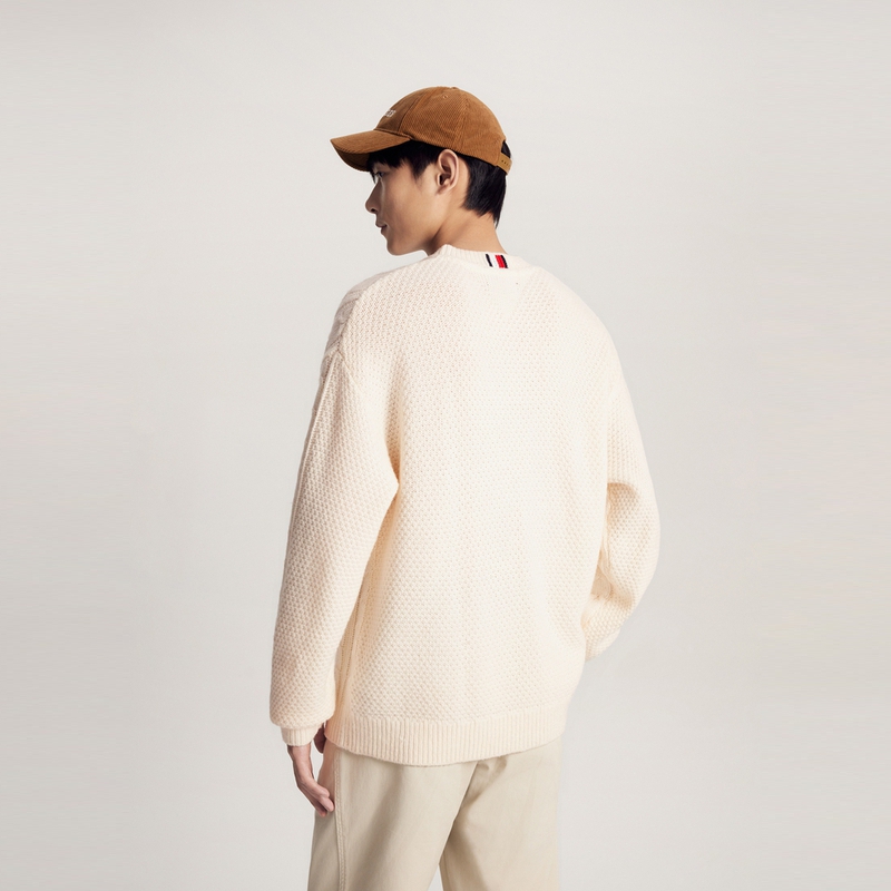 Details for Tommy Hilfiger 寬鬆扭結針織混紡毛衣 MW0MW33082