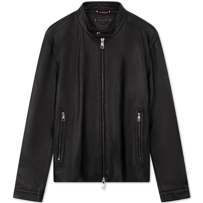 Order Tommy Hilfiger 復古機車皮衣 黑色 MW0MW36635