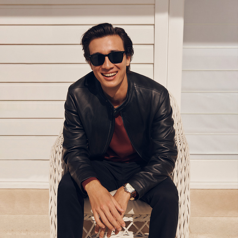 Shop Tommy Hilfiger 復古機車皮衣 黑色 MW0MW36635