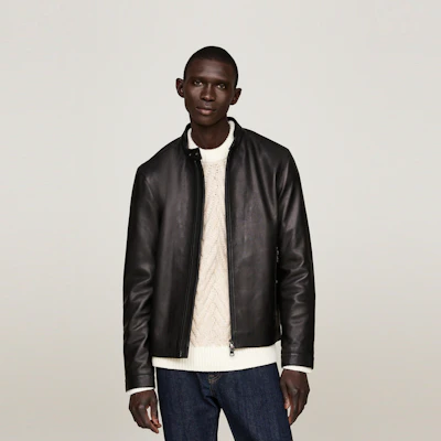 Tommy Hilfiger 復古機車皮衣 黑色 MW0MW36635 Sizing Tommy Hilfiger 復古機車皮衣 黑色 MW0MW36635