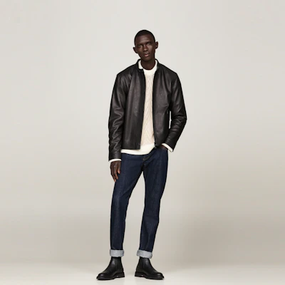 Tommy Hilfiger 復古機車皮衣 黑色 MW0MW36635 1