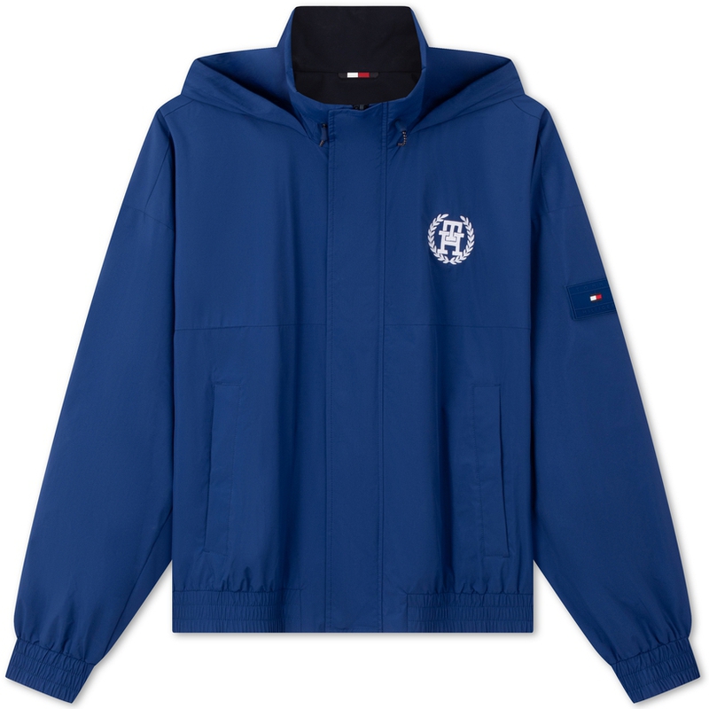 Tommy Hilfiger  Retro Reversible Embroidered Hooded Jacket Navy/Black. MW0MW34452