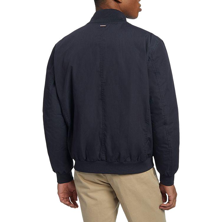 Shop Tommy Hilfiger 復古加厚立領棉外套 深藍色 78J9391-410