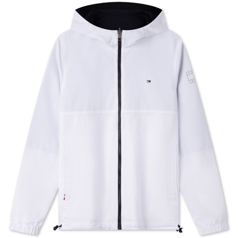 Shop Tommy Hilfiger 可翻轉撞色連帽輕便外套 78JA139