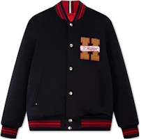 Tommy Hilfiger Reversible Embroidered Loose Baseball Jacket Navy/Red MW0MW34190 Tommy Hilfiger Reversible Embroidered Loose Baseball Jacket Navy/Red MW0MW34190