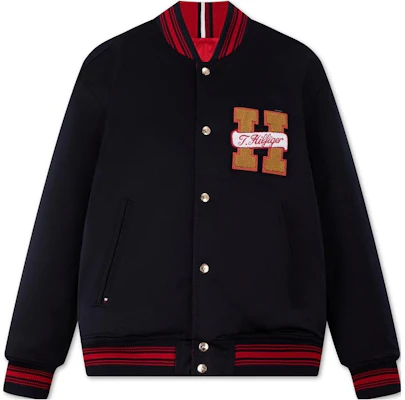 Tommy Hilfiger 雙面刺繡寬鬆棒球外套 海軍藍/紅色 MW0MW34190 Buy Tommy Hilfiger 雙面刺繡寬鬆棒球外套 海軍藍/紅色 MW0MW34190