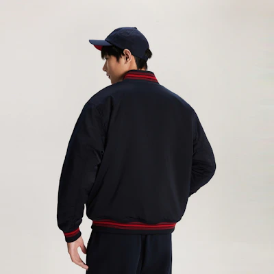 Tommy Hilfiger 雙面刺繡寬鬆棒球外套 海軍藍/紅色 MW0MW34190 1