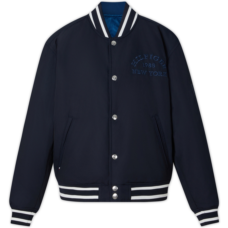 Shop Chaqueta Bomber Reversible Jacquard Tommy Hilfiger. MW0MW34177