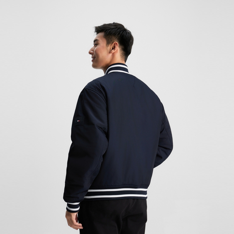 Sizing Chaqueta Bomber Reversible Jacquard Tommy Hilfiger. MW0MW34177