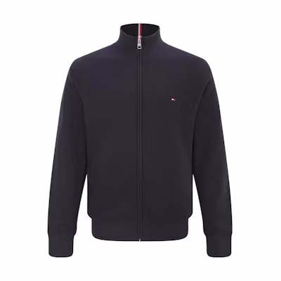 Tommy Hilfiger Reversible Knit Cardigan with Minimalist Logo. MW0MW19495
