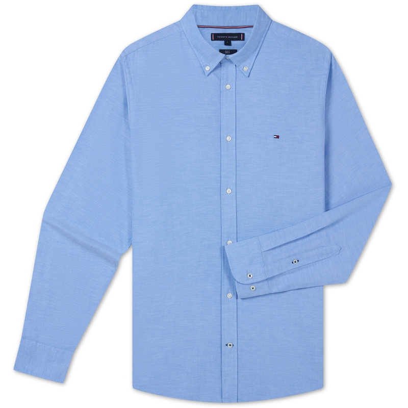 Tommy Hilfiger  Slim Fit Solid Oxford Cotton Long Sleeve Shirt MW0MW35774