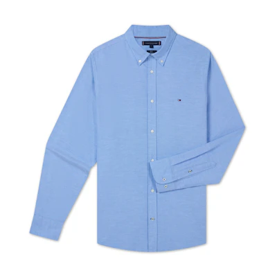 Tommy Hilfiger Slim Fit Solid Oxford Cotton Long Sleeve Shirt MW0MW35774
