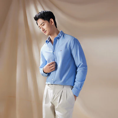 Tommy Hilfiger Kemeja Lengan Panjang Slim Fit Oxford Cotton Solid MW0MW35774 Details for Tommy Hilfiger Kemeja Lengan Panjang Slim Fit Oxford Cotton Solid MW0MW35774