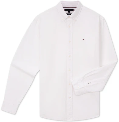 Tommy Hilfiger Kemeja Lengan Panjang Slim Fit Oxford Cotton Solid MW0MW35774 1