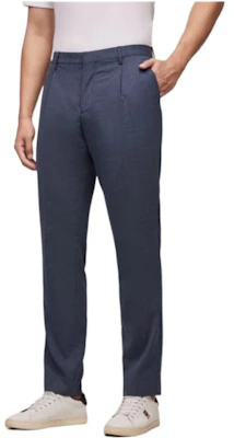 汤米希尔费格修身羊毛混纺商务西装裤深蓝色 TQ002025 Shop 汤米希尔费格修身羊毛混纺商务西装裤深蓝色 TQ002025