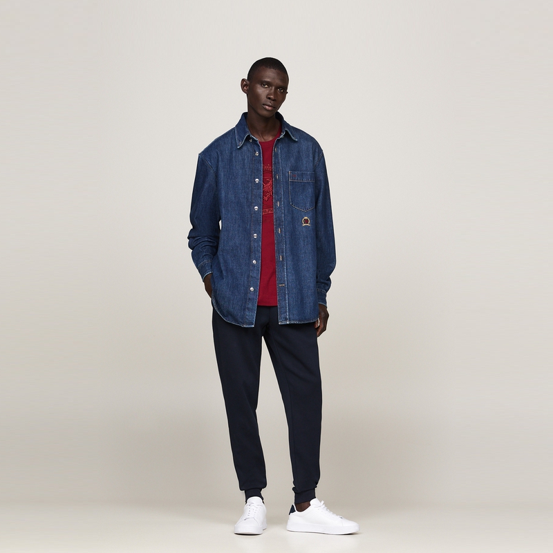 Sizing 汤米·希尔费格 简约针织运动裤 休闲抽绳运动装 MW0MW37242