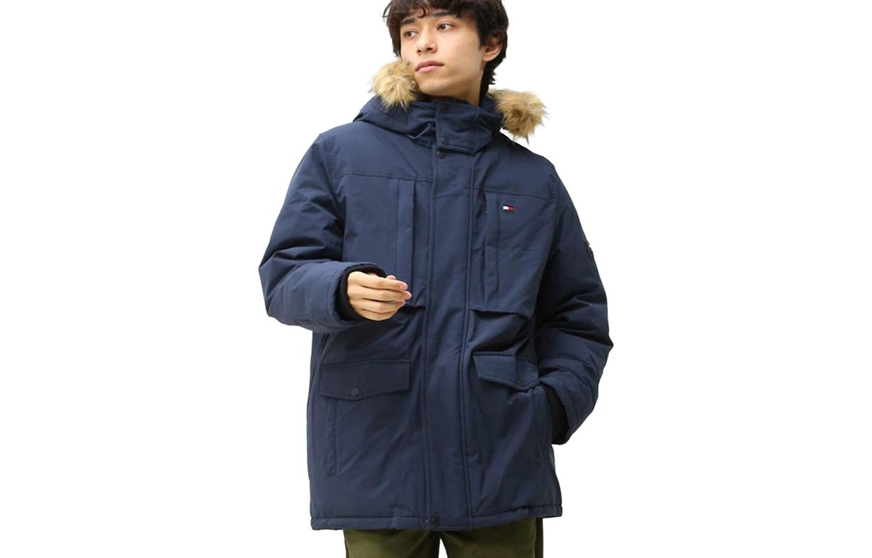 Order Tommy Hilfiger 深藍色連帽寬鬆厚棉外套 151AP622-NVY