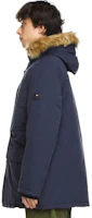 Lookbook Tommy Hilfiger Solid Navy Hooded Loose Fit Thick Cotton Jacket 151AP622-NVY