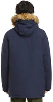 Shop Tommy Hilfiger Solid Navy Hooded Loose Fit Thick Cotton Jacket 151AP622-NVY