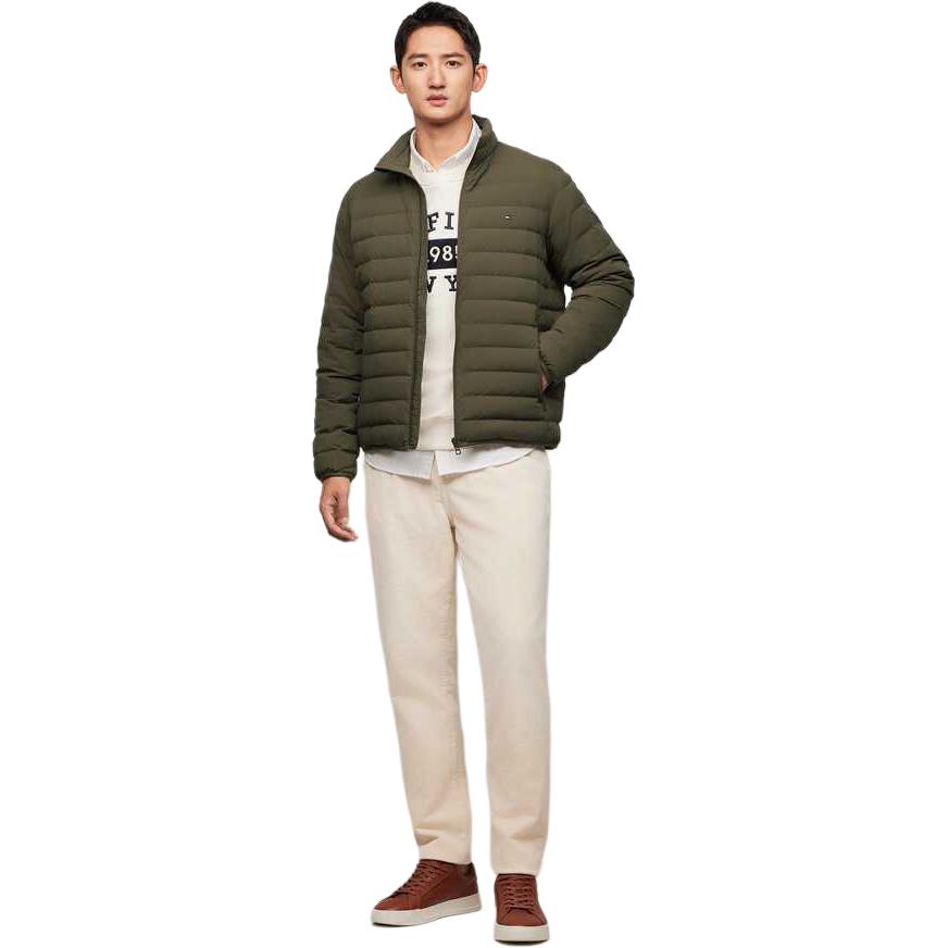 Tommy Hilfiger  Straight-Leg Casual Pants Mid-Rise Beige Urban Style MW0MW36693