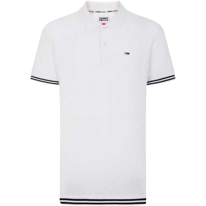 Tommy Hilfiger  Street Embroidery Trim Slim Fit Piqué Polo Shirt. DM0DM16219YBR
