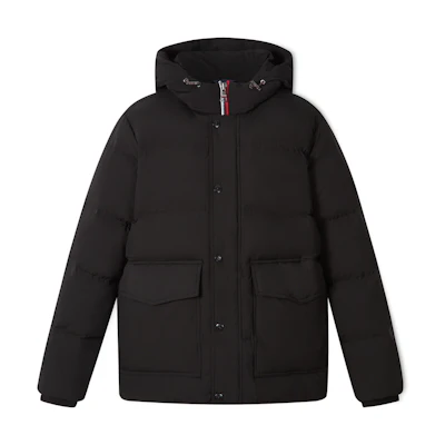 Tommy Hilfiger Thick Hooded Puffer Down Jacket for Winter Warmth MW0MW32789