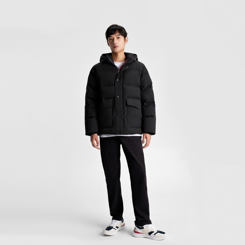 Details for 타미 힐피거 두꺼운 후드 패딩 다운 재킷 겨울 보온용 MW0MW32789