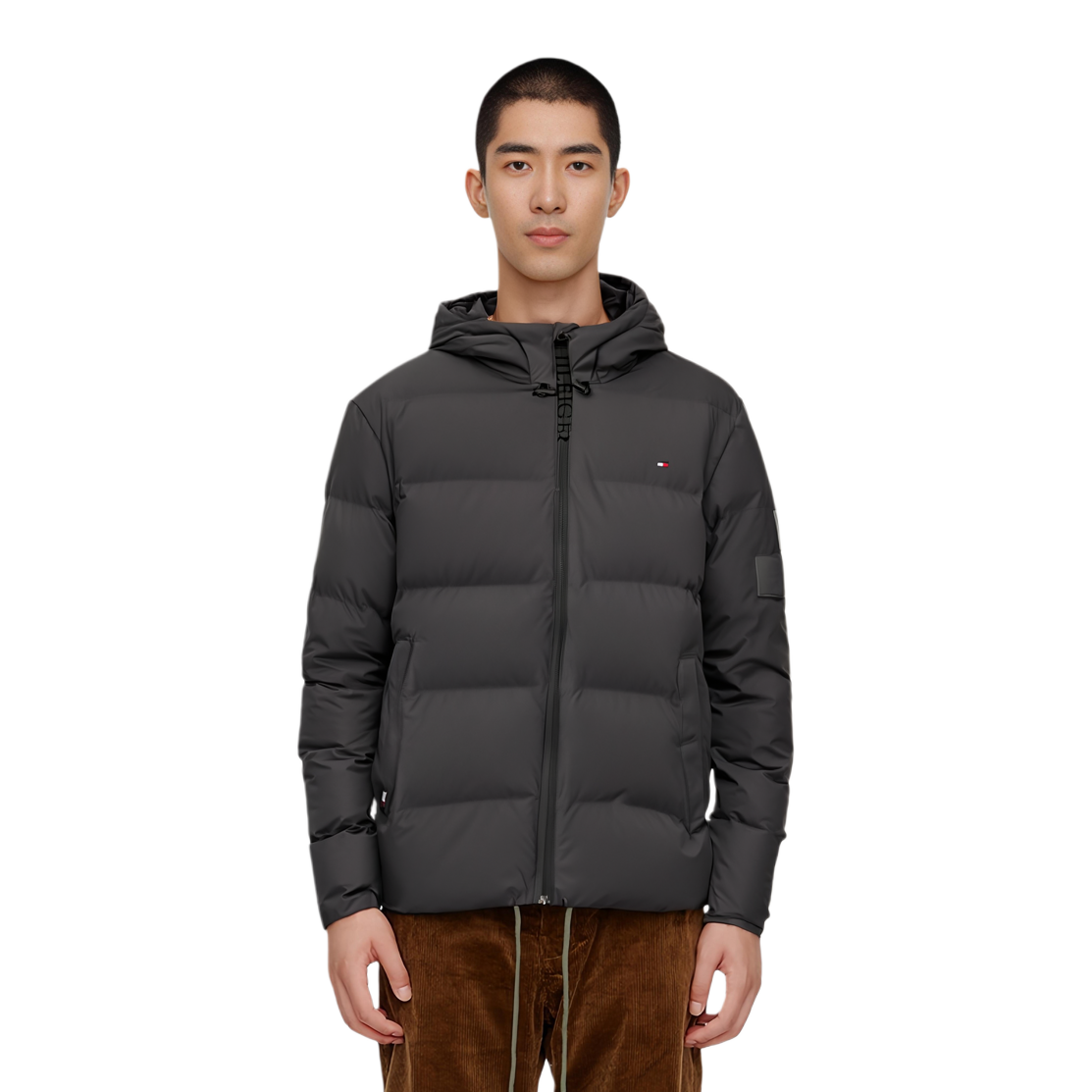 Shop Tommy Hilfiger 防水連帽冬季外套大衣 MW0MW33958