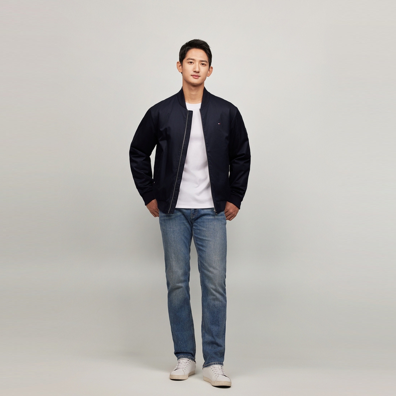 Cheap 타미 힐피거 방수 어반 베이스볼 봄버 재킷. MW0MW36764