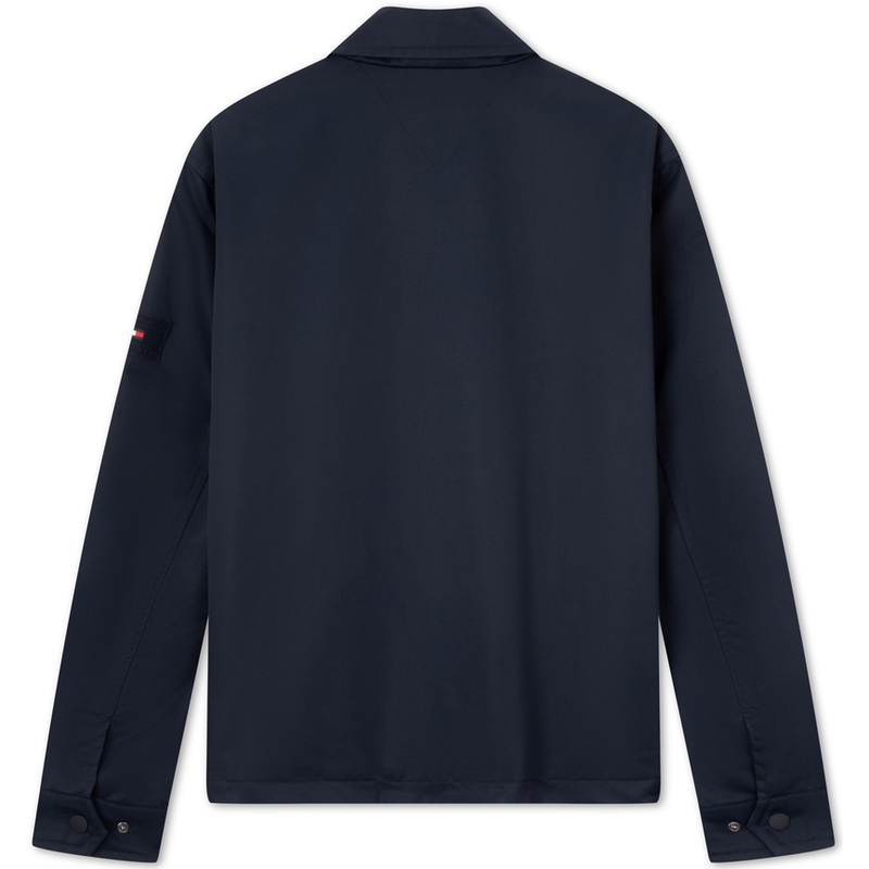 Lookbook 湯米·希爾費格防水拉鍊式商務休閒外套深藍色 MW0MW36604