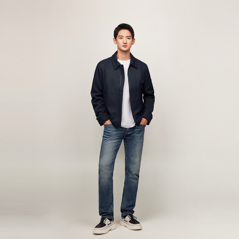 Details for 湯米·希爾費格防水拉鍊式商務休閒外套深藍色 MW0MW36604