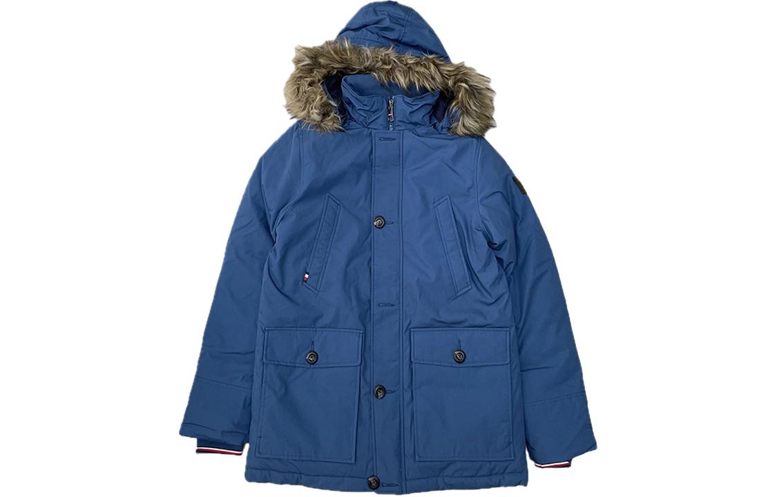 Order Tommy Hilfiger 防水連帽中長款厚外套 藍色 78J3749-411