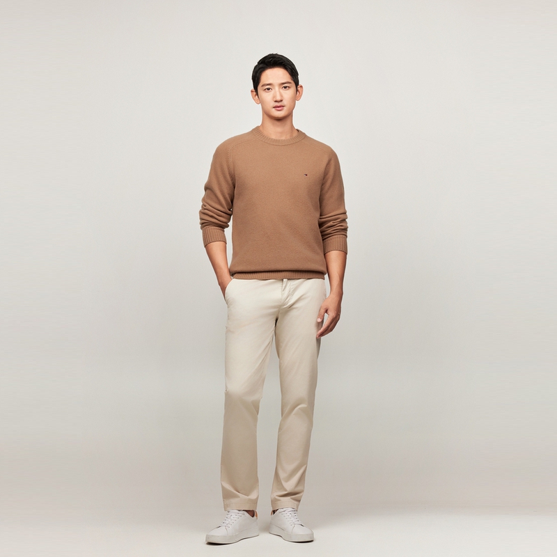 Cheap 타미 힐피거 울 캐시미어 크루넥 스웨터 풀오버 MW0MW36789