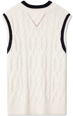 汤米·希尔费格 毛呢混纺V领无袖针织毛衣 蓝白色 MW0MW36551 Lookbook 汤米·希尔费格 毛呢混纺V领无袖针织毛衣 蓝白色 MW0MW36551