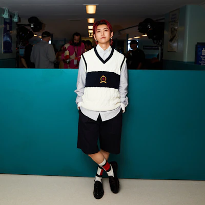 汤米·希尔费格 毛呢混纺V领无袖针织毛衣 蓝白色 MW0MW36551 Purchase 汤米·希尔费格 毛呢混纺V领无袖针织毛衣 蓝白色 MW0MW36551