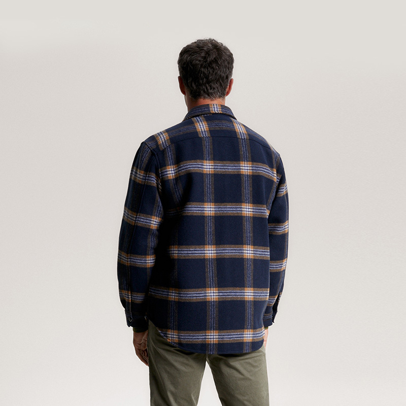 Purchase 타미 힐피거 울 블렌드 체크 긴팔 셔츠 네이비 MW0MW32852