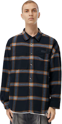 타미 힐피거 울 블렌드 체크 긴팔 셔츠 네이비 MW0MW32852 Sizing 타미 힐피거 울 블렌드 체크 긴팔 셔츠 네이비 MW0MW32852