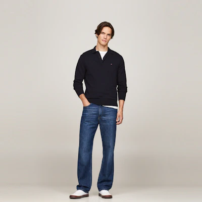 汤米希尔费格羊毛混纺刺绣标志翻领毛衣 MW0MW36519 3